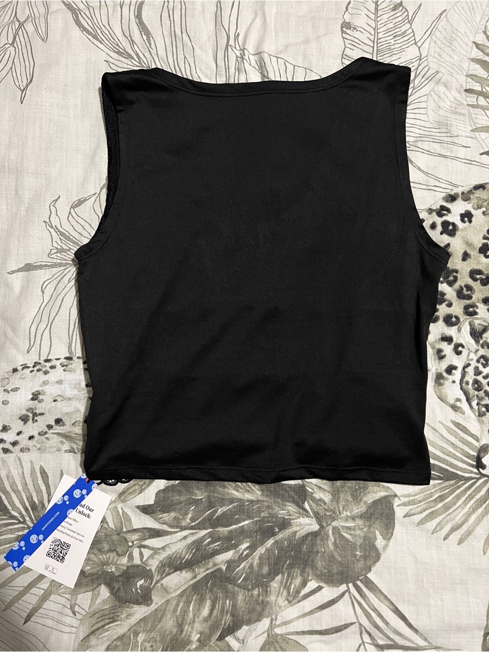 NWT Lace Ruched Crop Tank Top - Picture 5 of 5